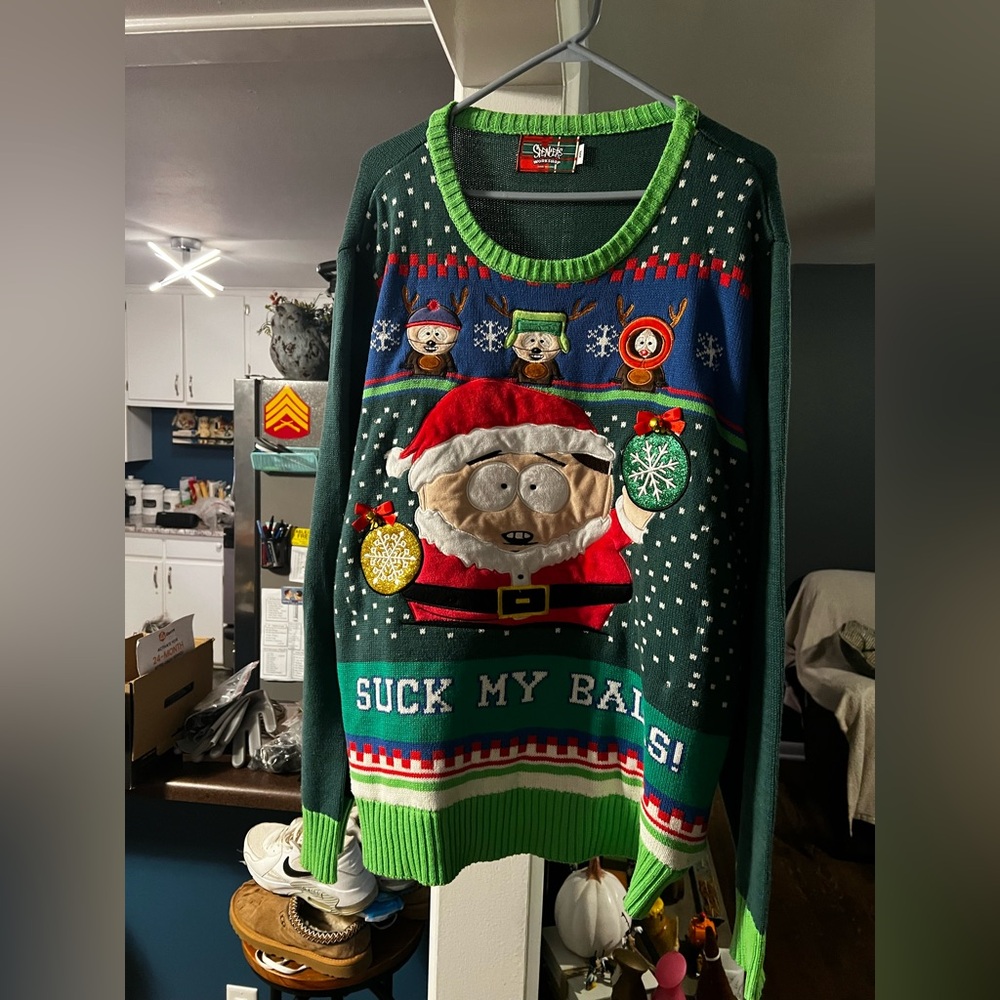 Like New South Park Christmas Sweater with LIGHTS and SOUNDS.